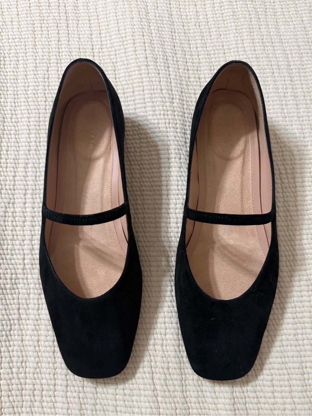Cole Haan Go-To Valinda Black Suede Mary Jane Flats - Size 9.5